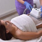 patient receiving coolsculpting treatment