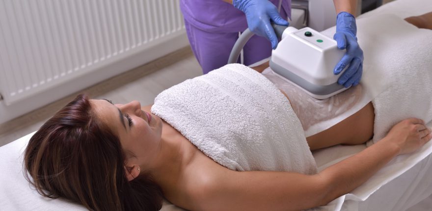 patient receiving coolsculpting treatment